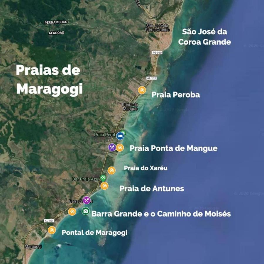 Casa Aconchegante Na Praia De Peroba Марагоджи Екстериор снимка